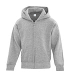 Youth full zip hoodie athletic heather