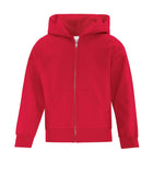 Youth full zip hoodie red