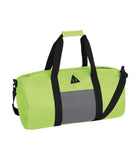 neon green duffle bag