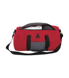 red duffle bag open