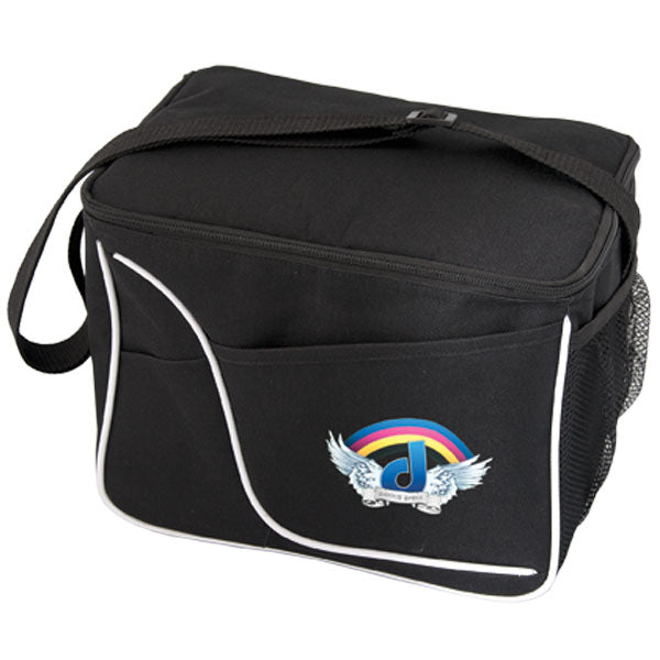 Black cooler bag with logo