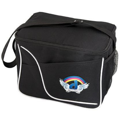 Black cooler bag with logo