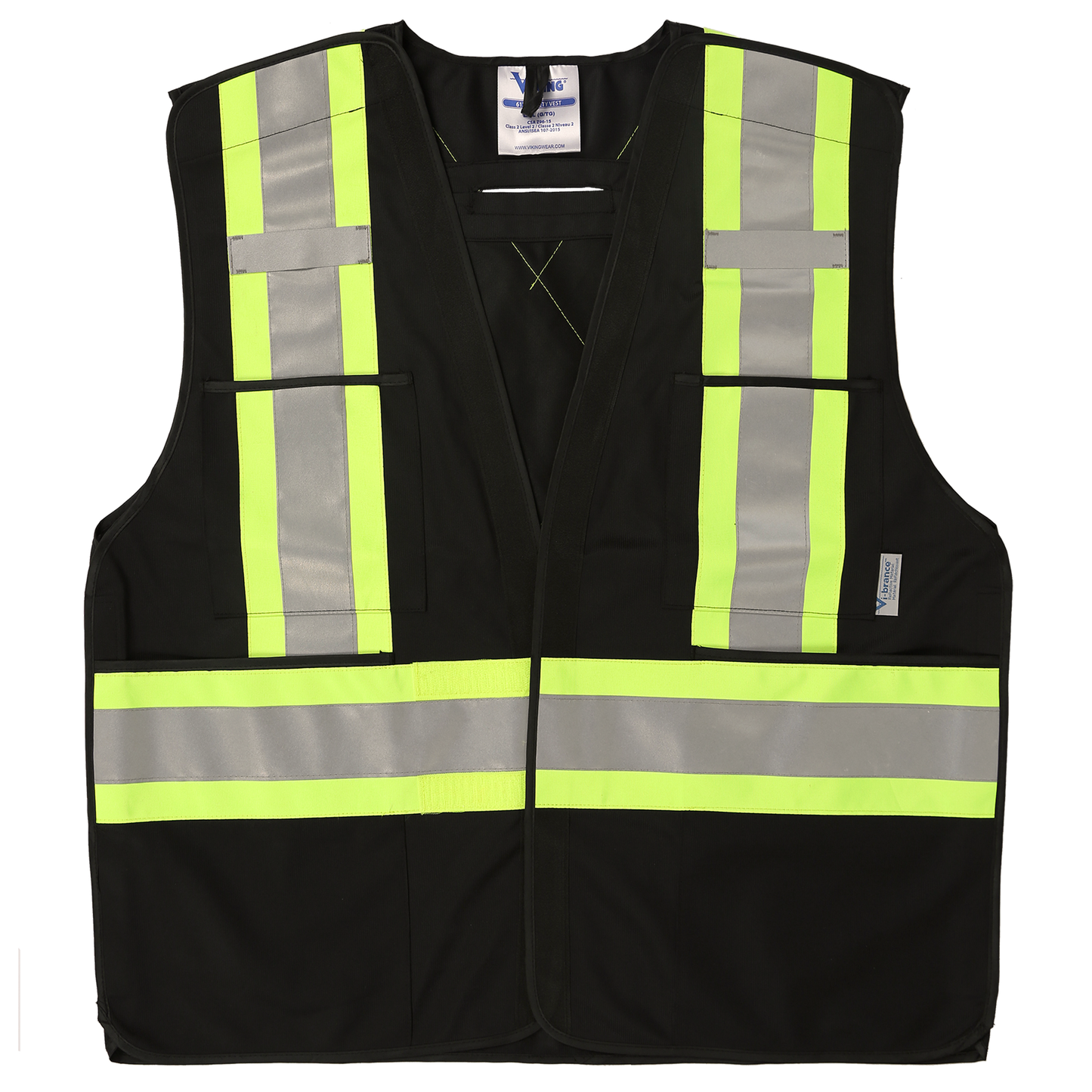 Black five point tear away safety vest