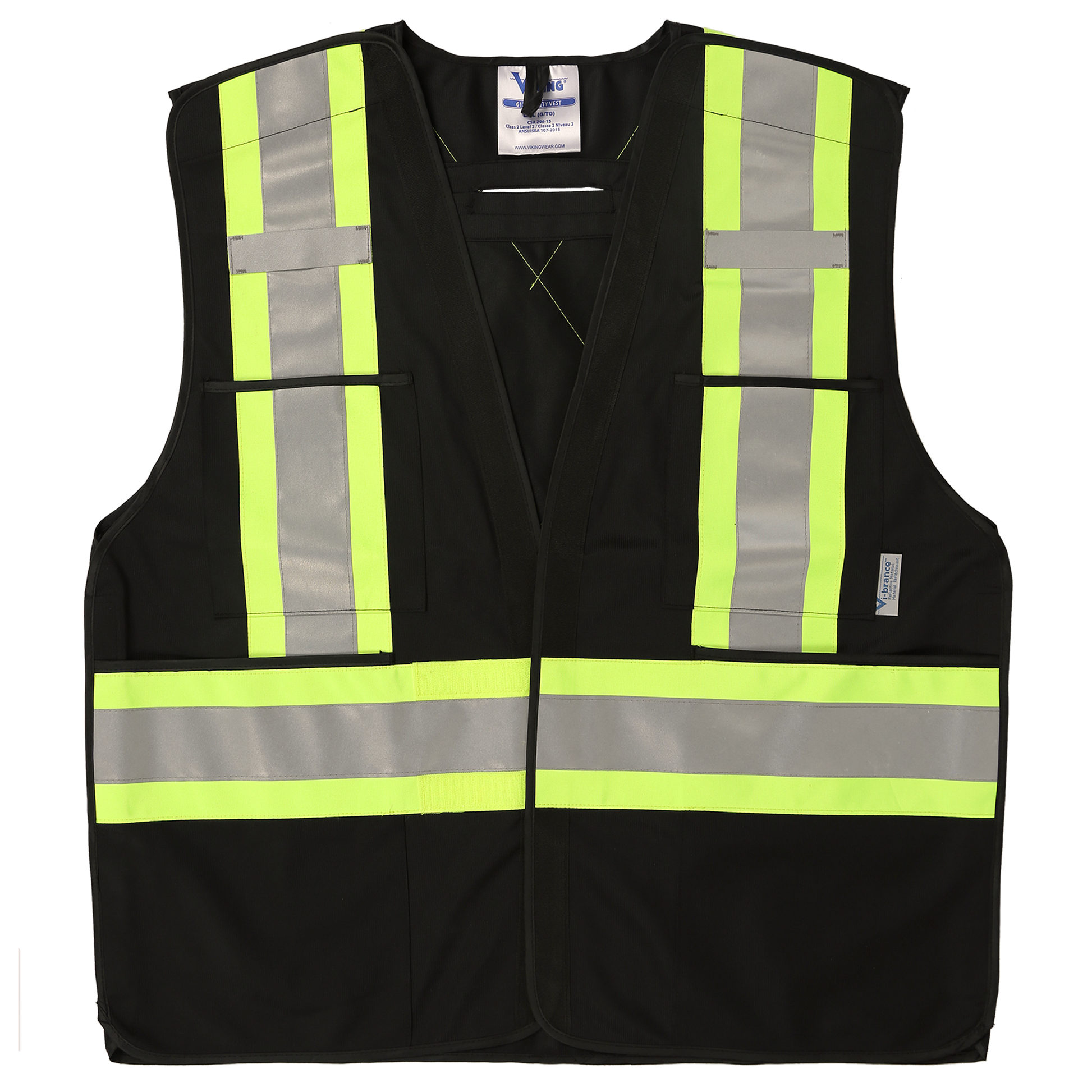 Black five point tear away safety vest