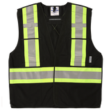 Black five point tear away safety vest