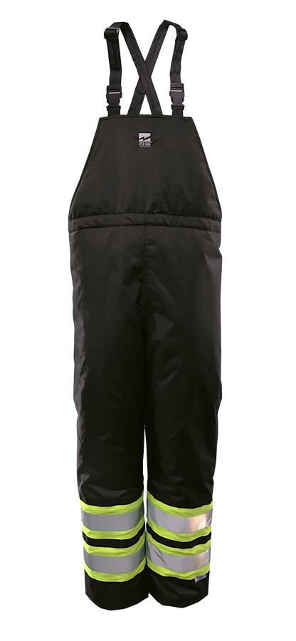 Black insulated safety bib pants