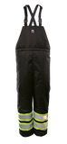 Black insulated safety bib pants
