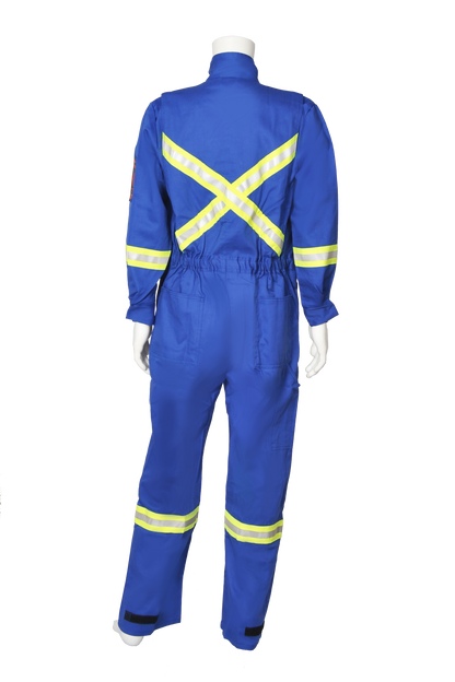 Blue FR coverall back view