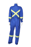 Blue FR coverall back view