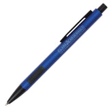 Blue aluminum pen with engraved logo