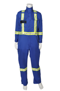 Blue CSA striped 7oz FR coveralls