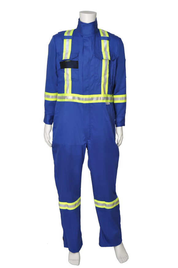 Blue CSA striped 7oz FR coveralls