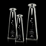 Clear Optical Crystal Award with Diamond Top