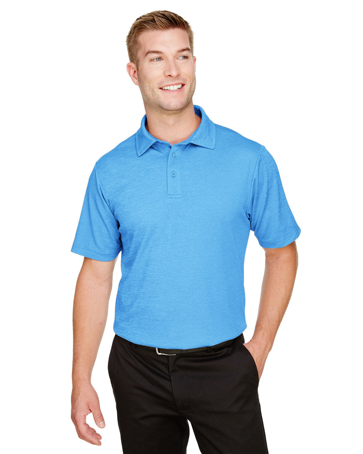 Devon & Jones CrownLux Performance™ Men's Address Melange Polo