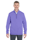 Devon & Jones Men's Manchester Fully-Fashioned Quarter-Zip Sweater