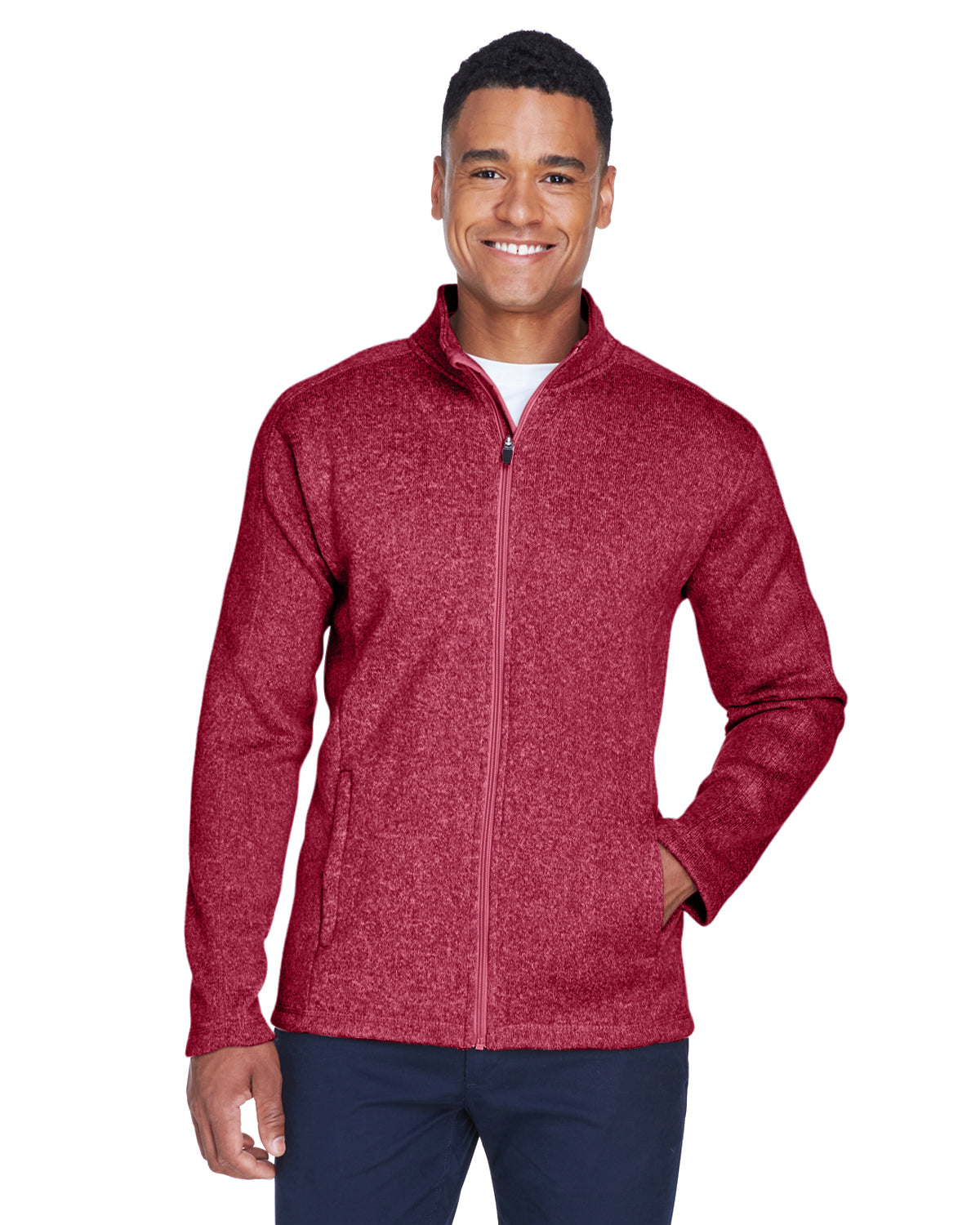 Devon & Jones Men's Bristol Full-Zip Sweater Fleece Jacket