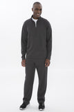 1/2 zip sweater charcoal heather on model