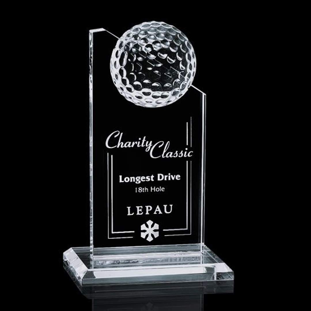 Crystal Golf Award 6inch