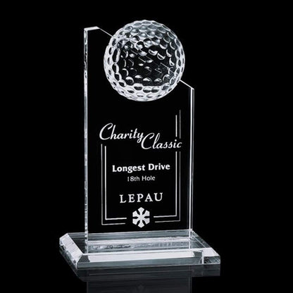 Crystal Golf Award 6inch