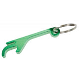 Green aluminum bottle opener