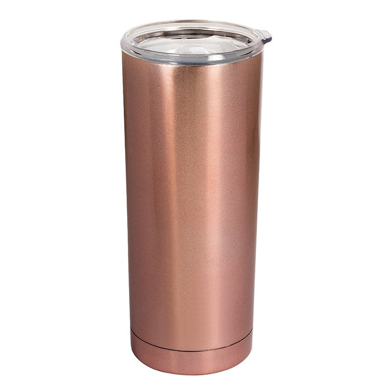 20oz stainless steel tumbler in rose gold