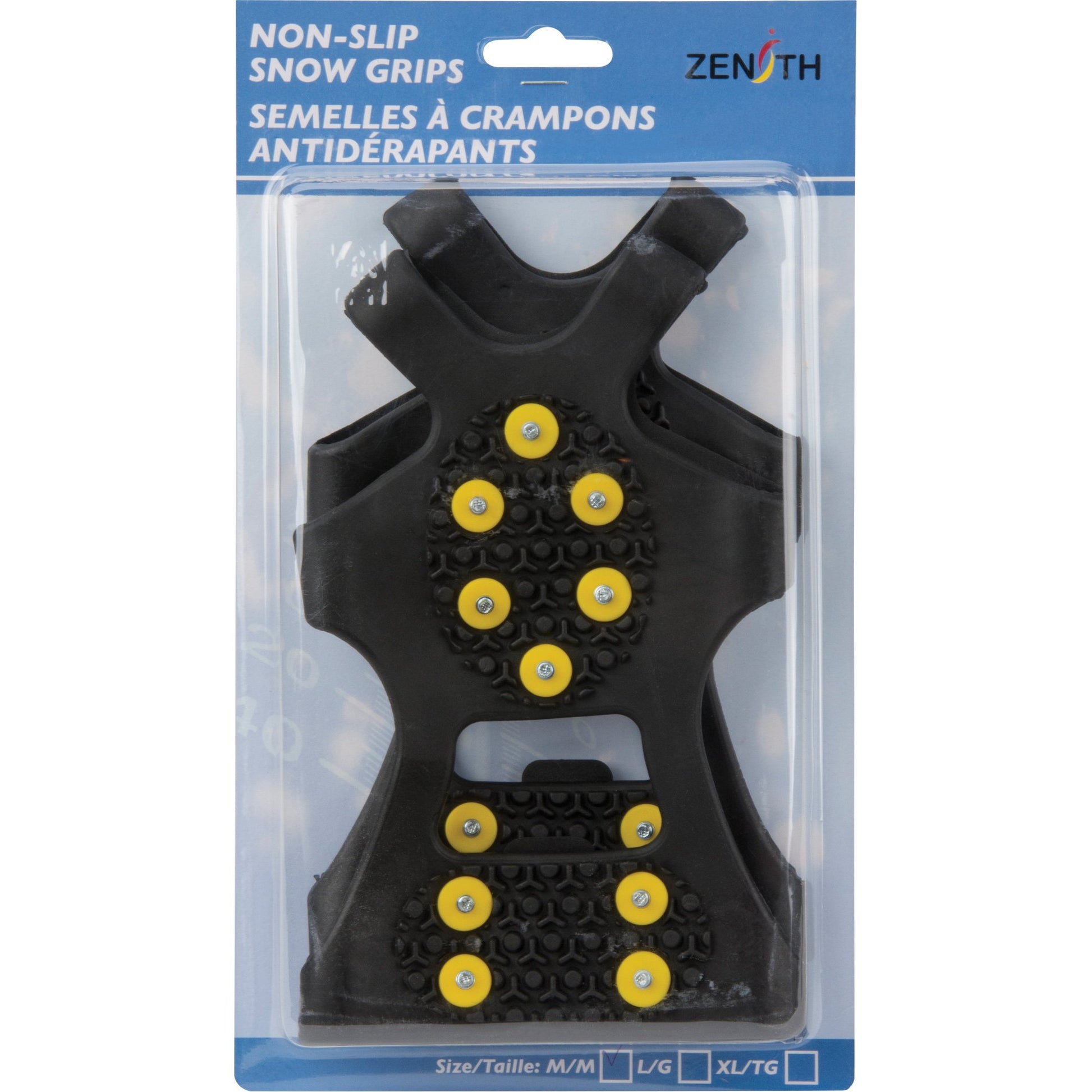 Anti slip ice cleats in packaging