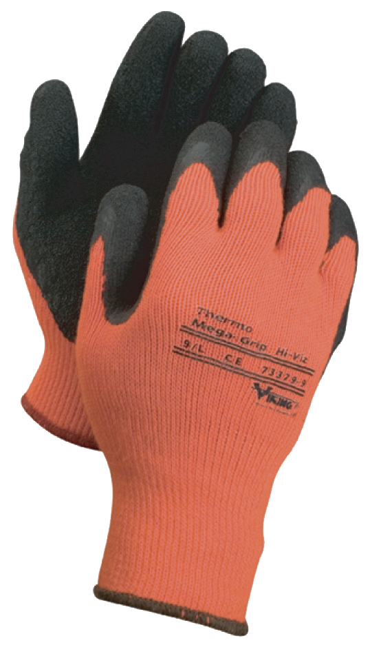 Orange Insulated Supported Grip Gloves