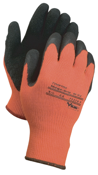 Orange Insulated Supported Grip Gloves