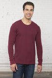 Mens waffle knit long sleeve cardinal red