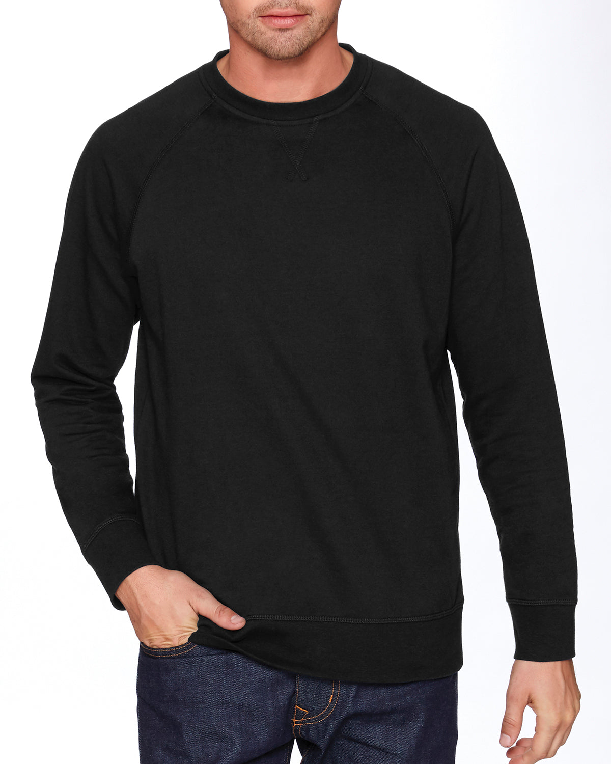 Black raglan crewneck