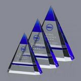 Optical Crystal Blue Triangle Awards