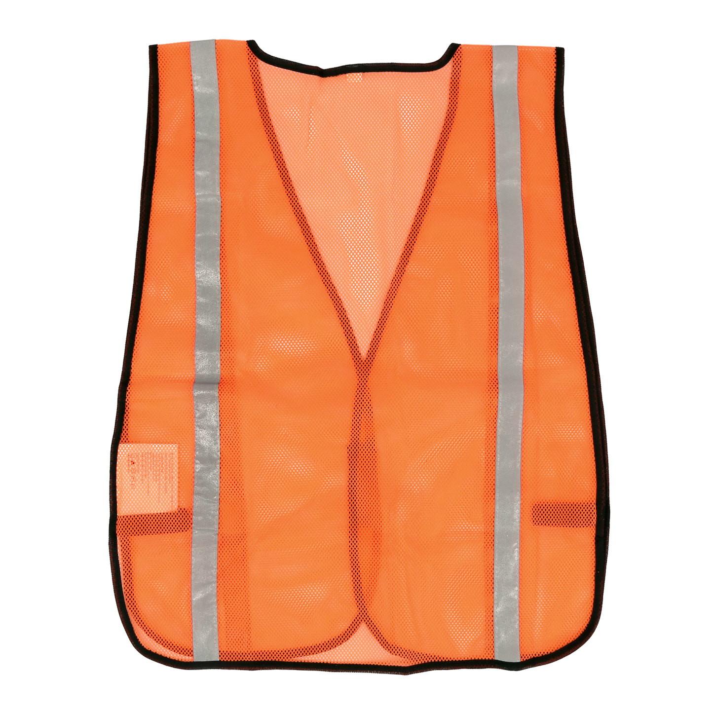 Orange compact mesh safety vest back view
