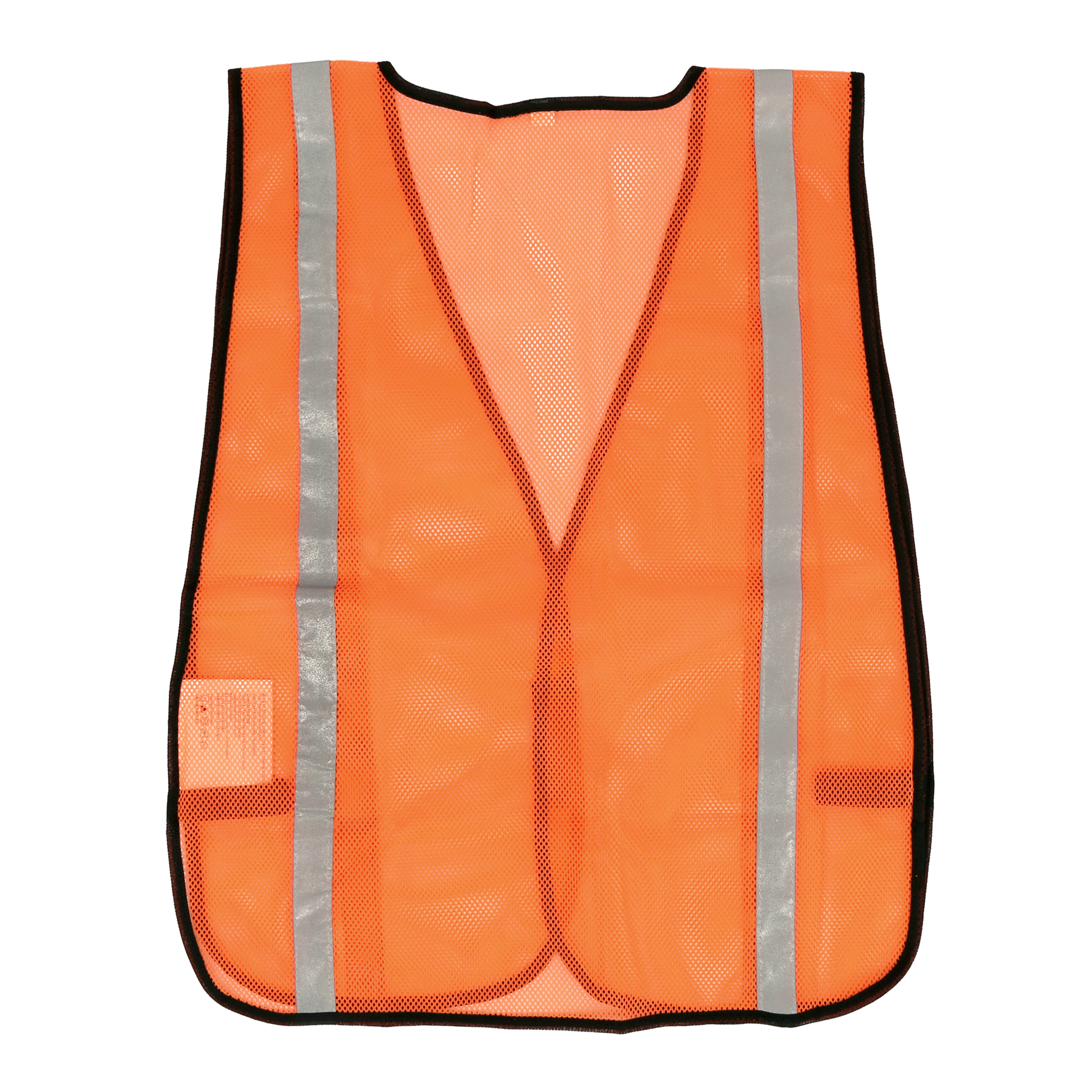 Orange compact mesh safety vest back view