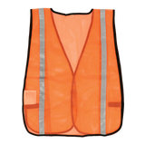 Orange compact mesh safety vest back view