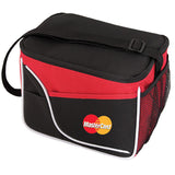 Red cooler bag with logo