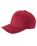 Red Cotton Twill Structured Baseball Cap