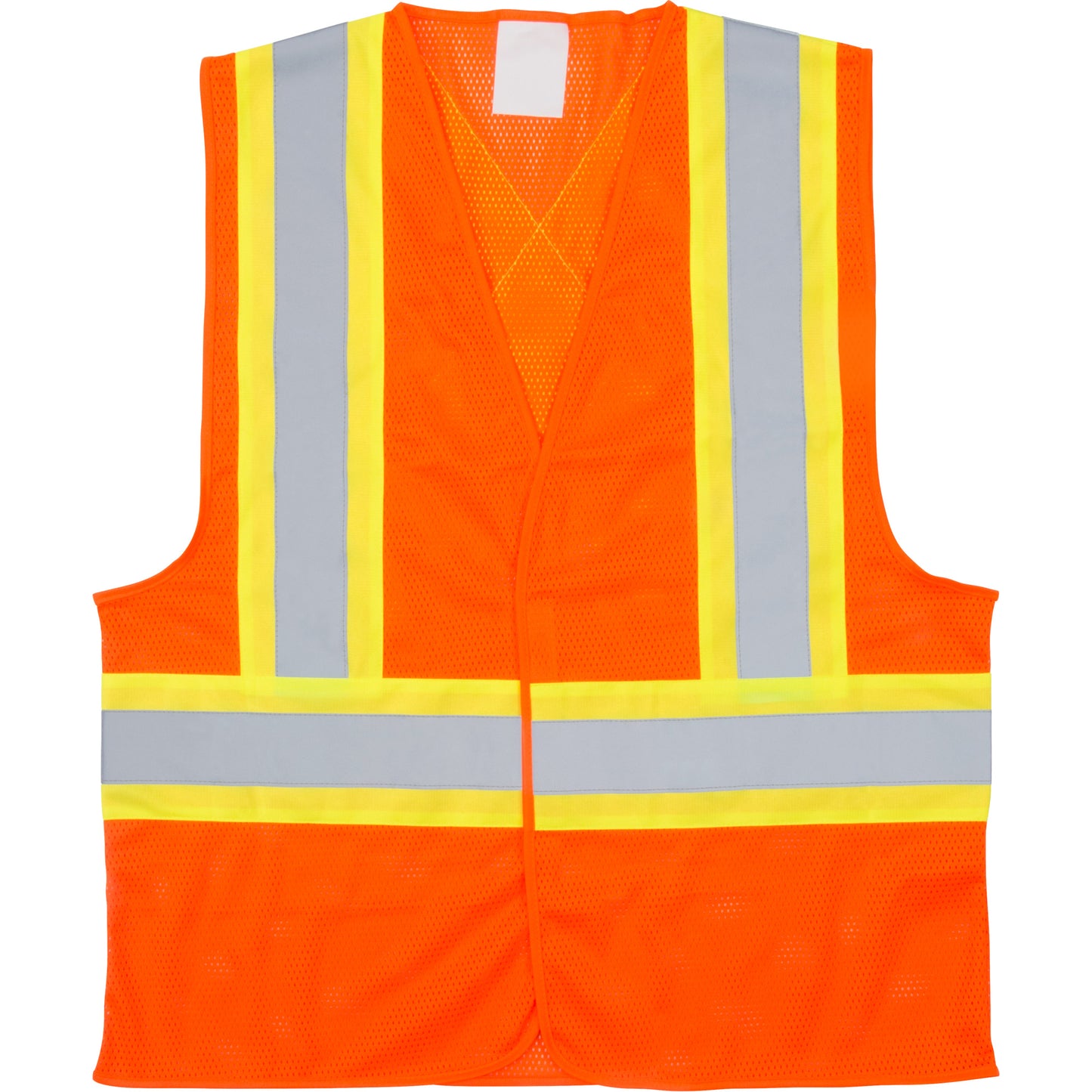 Traffic Safety Vest, High Visibility Orange, Medium, Polyester, CSA Z96 Class 2 - Level 2