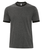 Men's Two-toned Ringer T-shirt Charcoal/Black