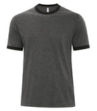 Men's Two-toned Ringer T-shirt Charcoal/Black