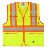 Fluorescent green safety vest