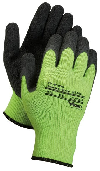 Green Insulated Supported Grip Gloves