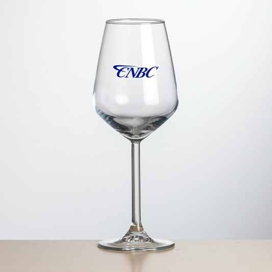 Wine glass with logo